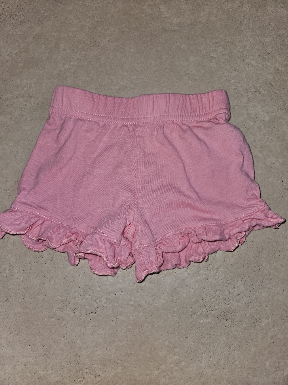 Rae Dunn Pink Ruffle Hem Kids Shorts